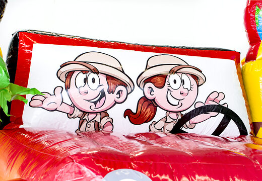 Koop middelmatig opblaasbare multiplay springkasteel in amazon safari thema met glijbaan voor kinderen. Bestel opblaasbare springkastelen online bij JB Inflatables Nederland