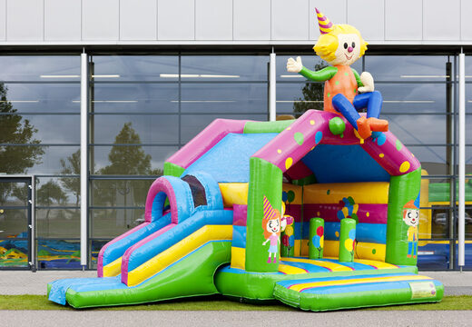 Feest opblaasbaar overdekt springkasteel met een 3D object op het dak kopen bij JB Inflatables Nederland. Bestel online springkastelen bij JB Inflatables Nederland