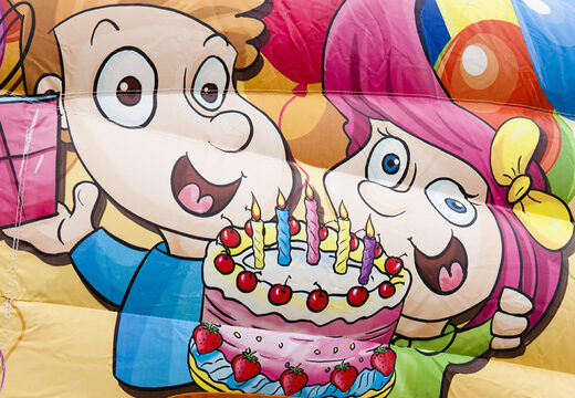 Klein overdekt opblaasbaar multiplay springkasteel met glijbaan kopen in thema feest voor kinderen. Bestel springkastelen online bij JB Inflatables Nederland