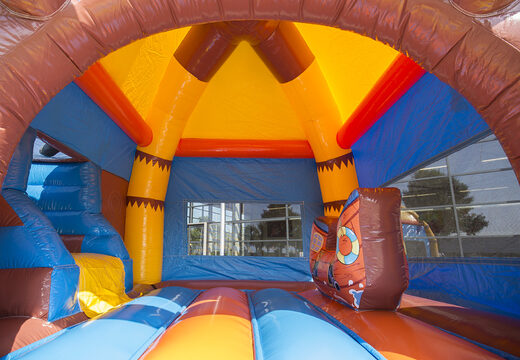 Multifun super piraat springkussen met glijbaan bestellen voor kids. Koop springkussens online bij JB Inflatables Nederland