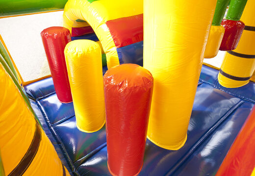 Multiplay springkasteel met slide in thema krokodil bestellen voor kinderen. Koop opblaasbare springkastelen online bij JB Inflatables Nederland