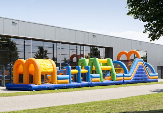Bestel een 27 meter dubbele stormbaan in vrolijke kleuren voor kinderen. Bestel opblaasbare stormbanen nu online bij JB Inflatables Nederland