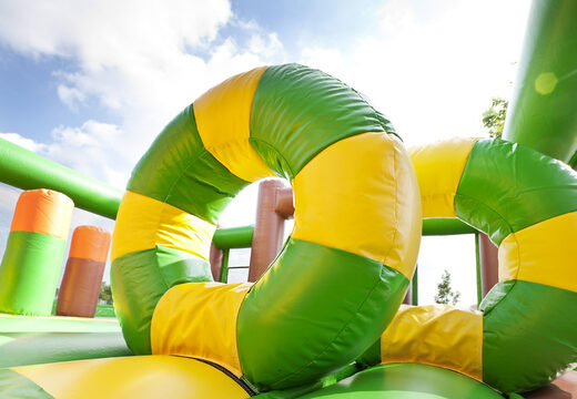 Piraat thema multifunctionele opblaasbare glijbaan met een plonsbad, indrukwekkend 3D object, frisse kleuren en de 3D obstakels bestellen voor kids. Koop opblaasbare glijbanen nu online bij JB Inflatables Nederland