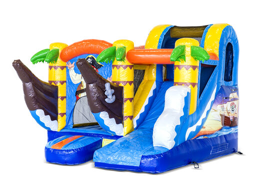 Klein overdekt opblaasbaar multiplay springkasteel bestellen in thema piraat voor kinderen. Koop opblaasbare springkastelen online bij JB Inflatables Nederland