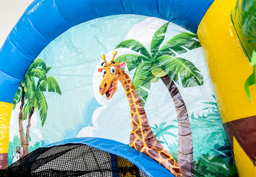 Jumpy extra fun jungle luchtkussen kopen voor kinderen. Bestel opblaasbare luchtkussens met glijbaan online bij JB Inflatables Nederland