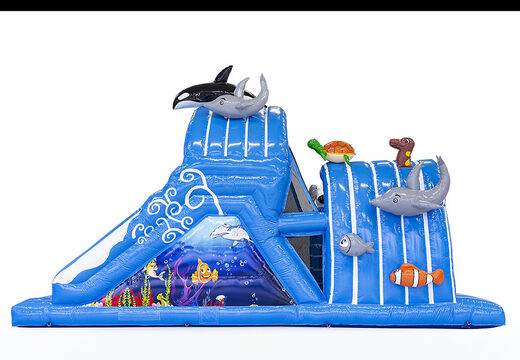 Bestel 9 meter lange opblaasbare seaworld stormbaan voor kids. Koop opblaasbare stormbanen nu online bij JB Inflatables Nederland