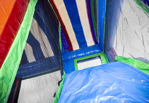 Multiplay L Unicorn springkussen met een glijbaan kopen voor kinderen. Bestel opblaasbare springkussens online bij JB Inflatables Nederland