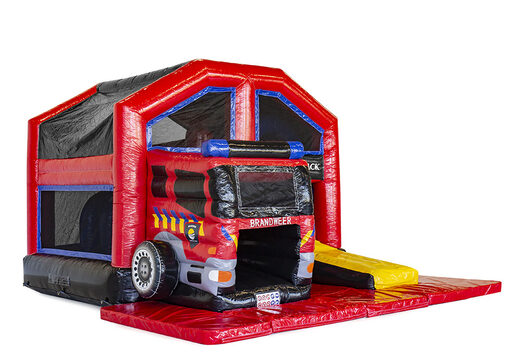Op maat gemaakt opblaasbare Captian Jack Multiplay Brandweer overdekt springkasteel bestellen bij JB Inflatables Nederland. Vraag nu gratis ontwerp aan voor opblaasbare luchtkussens in eigen huisstijl