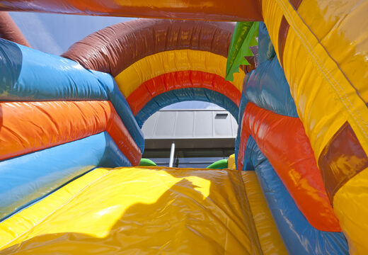Mini opblaasbare multiplay springkasteel in piratenboot thema te bestellen voor kinderen. Bestel opblaasbare springkastelen online at JB Inflatables Nederland