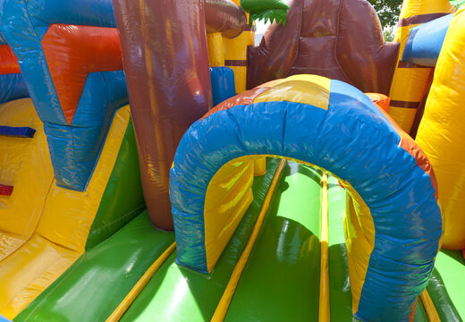 Bestel mini opblaasbare piratenboot luchtkussen met glijbaan voor kinderen. Koop opblaasbare luchtkussens online at JB Inflatables Nederland 