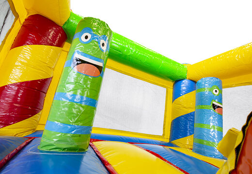 Klein multiplay opblaasbare feest springkasteel met glijbaan voor kinderen te koop. Bestel opblaasbare springkastelen online bij JB Inflatables Nederland