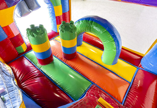 Koop medium opblaasbare lego luchtkussen met glijbaan voor kinderen. Bestel opblaasbare luchtkussens online at JB Inflatables Nederland 