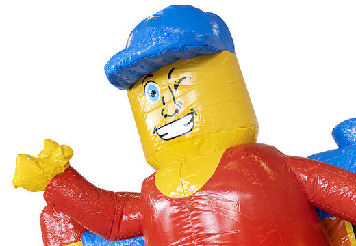 Bestel mini opblaasbare springkasteel met glijbaan in superblocks thema voor kinderen. Koop opblaasbare springkastelen bij JB Inflatables Nederland