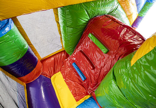 Bestel medium opblaasbare lego springkasteel met glijbaan voor kinderen. Koop opblaasbare springkastelen online at JB Inflatables Nederland 