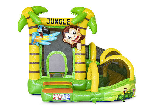 Bestel mini opblaasbare jungle multiplay luchtkussen met glijbaan voor kinderen. Koop opblaasbare luchtkussens online at JB Inflatables Nederland 