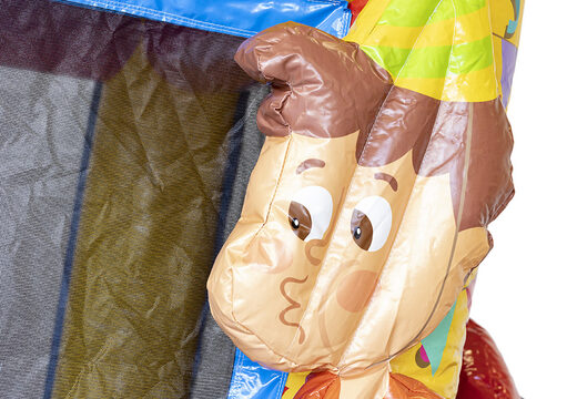 Mini opblaasbare multiplay springkasteel in feest thema te bestellen voor kinderen. Bestel opblaasbare springkastelen online at JB Inflatables Nederland