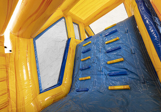 Koop modulaire 13.5m lange stormbaan in marble thema met passende 3D objecten voor kids kopen. Bestellen opblaasbare stormbanen nu online bij JB Inflatables Nederland