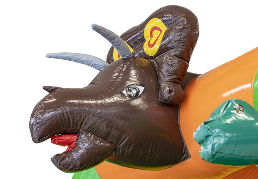 Gepersonaliseerde World of dinos A Frame Super springkastelen met unieke 3D objecten en dino illustraties voor diverse evenementen te koop. Koop nu op maat gemaakt opblaasbare promotionele springkastelen online bij JB Inflatables Nederland