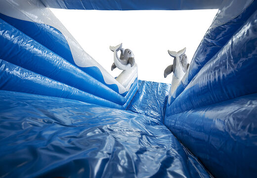 Perfecte opblaasbare glijbaan in haai thema met 3D-objecten bestellen voor kinderen. Koop opblaasbare glijbanen nu online bij JB Inflatables Nederland