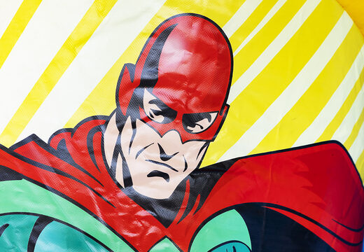 Opblaasbare slide combo springkussen in thema superhero te koop voor kinderen. Bestel nu opblaasbare springkussens met glijbaan bij JB Inflatables Nederland
