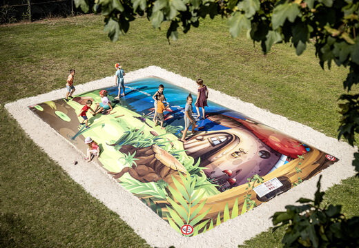 Opblaasbare thema sprookje Airmountain op maat gemaakt voor kinderen. Koop opblaasbare springbergen bij JB Inflatables Nederland