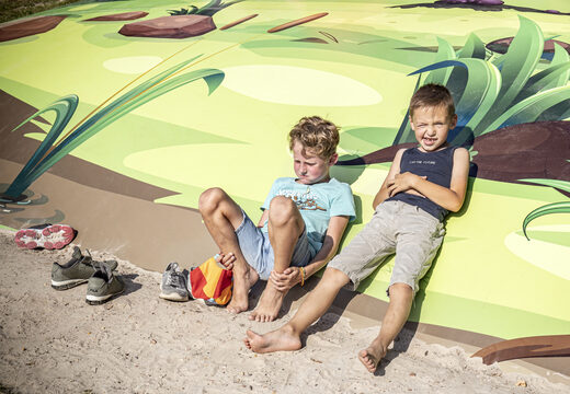 Maatwerk sprookje thema airmountain voor kinderen te koop. Bestel op maat gemaakte springbergen bij JB Inflatables Nederland