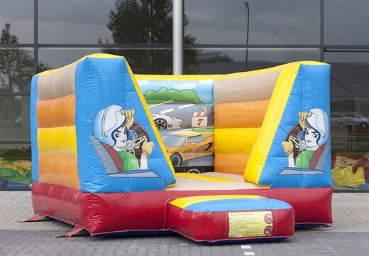Mini open springkasteel te koop in het thema auto voor kinderen. Koop springkastelen online bij JB Inflatables