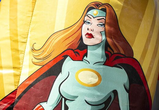 Klein overdekt multiplay springkasteel bestellen in thema superhelden voor kinderen. Koop springkastelen online bij JB Inflatables Nederland