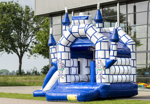 Midi overdekt multifun springkasteel met glijbaan kopen in kasteel thema voor kinderen. Koop springkastelen online bij JB Inflatables Nederlandline bij JB Inflatables 