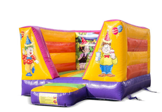 Klein open springkussen bestellen in feest thema voor kinderen. Koop springkussens online bij JB Inflatables Nederland