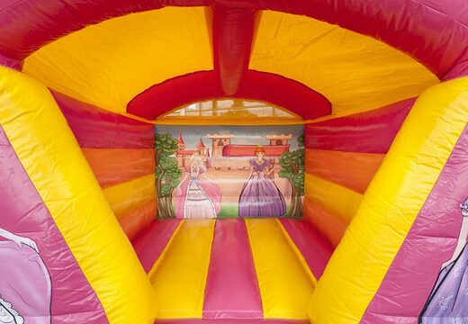 Klein overdekt springkasteel te koop in prinses thema voor kinderen. Koop springkastelen online bij JB Inflatables Nederland
