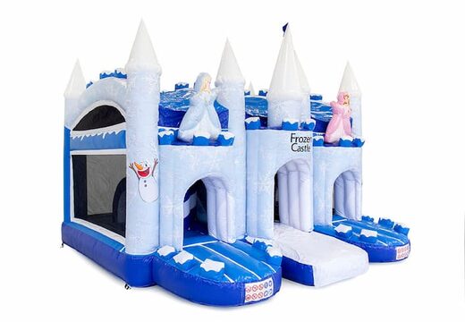 Multiplay XXL Ice  springkussen in een uniek design en een glijbaan voor kinderen bestellen. Koop springkussens online bij JB Inflatables Nederland