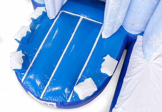 Springkussen in ice thema met een glijbaan en 3D objecten bestellen voor kids. Koop springkussens online bij JB Inflatables Nederland