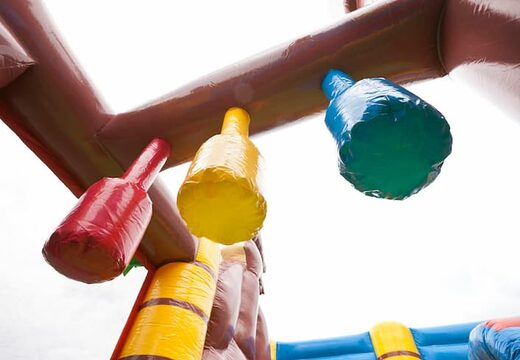 Indoor opblaasbaar multiplay piratenboot springkussen met een glijbaan en 3D objecten kopen voor kinderen. Bestel springkussens online bij JB Inflatables Nederland