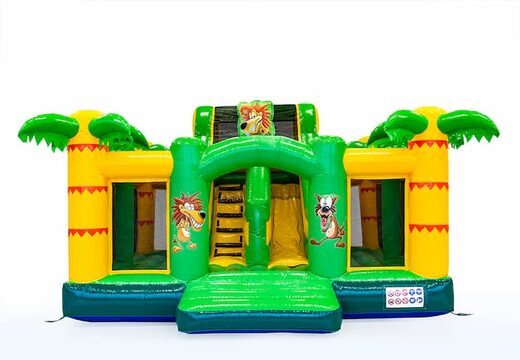 Slidebox Jungle sprinkasteel met glijbaan bestellen voor kids. Koop sprinkastelen online bij JB Inflatables Nederland