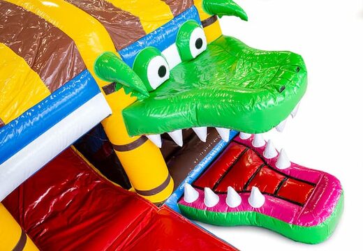 Indoor opblaasbaar multiplay piraat springkasteel met een glijbaan en 3D objecten kopen voor kinderen. Bestel springkastelen online bij JB Inflatables Nederland