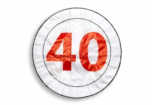 Opblaasbare inflatable banner voor 40 veertig jaar jubileum feest kopen in rood wit voor jong en oud