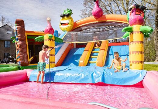 Multifunctioneel flamingo springkasteel kopen bij JB Inflatables Nederland. Bestel springkastelen online bij JB Inflatables Nederland