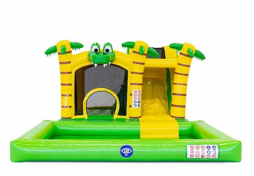 Koop opblaasbaar multiplay springkasteel in thema krokodil met of zonder bad voor kinderen bij JB Inflatables Nederland. Bestel springkastelen online bij JB Inflatables Nederland
