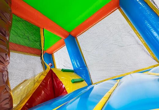 Overdekt opblaasbaar multiplay springkussen bestellen in thema Hawaï voor kids bij JB Inflatables Nederland. Koop springkussens online bij JB Inflatables Nederland