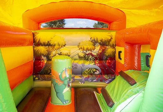 Klein overdekt multifun springkasteel kopen in thema dinosaurus voor kinderen. Koop springkastelen online bij JB Inflatables Nederland