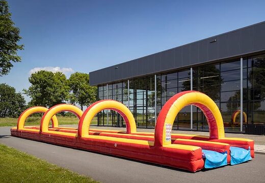 Haal uw opblaasbare dubbele buischuifbaan 20m  voor kinderen. Bestel opblaasbare buikschuifbanen nu online bij JB Inflatables Nederland