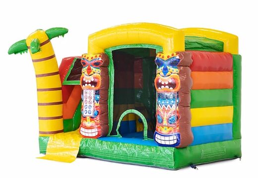 Bestel opblaasbaar mini splash bounce springkussen in Hawaï thema met of zonder bad voor kids. Koop springkussens online bij JB Inflatables Nederland 