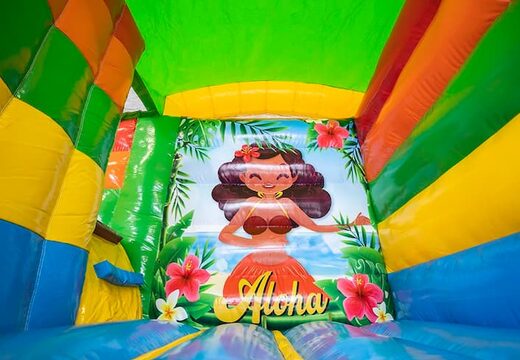 Multifunctioneel mini splash Hawaï springkasteel bestellen bij JB Inflatables Nederland. Koop springkastelen online bij JB Inflatables Nederland