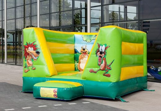 Klein open springkasteel bestellen in het thema jungle voor kinderen. Bestel springkastelen online bij JB Inflatables Nederland