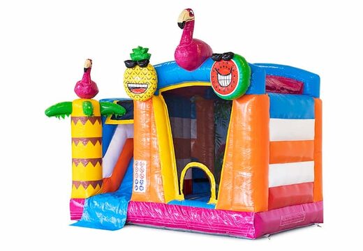 Multifunctioneel mini splash flamingo springkasteel bestellen bij JB Inflatables Nederland. Koop springkastelen online bij JB Inflatables Nederland