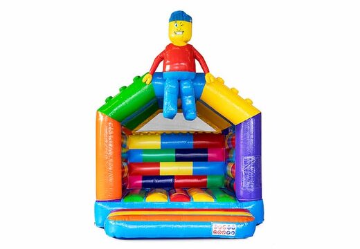 Bestel standaard superblocks springkasteel in een opvallende design en een grappige animatie in de vorm van een poppetje voor kinderen. Koop springkasteel online bij JB Inflatables Nederland