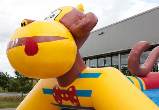 Groot overdekt springkussen kopen in thema aap voor kinderen. Koop springkussens online bij JB Inflatables Nederland 