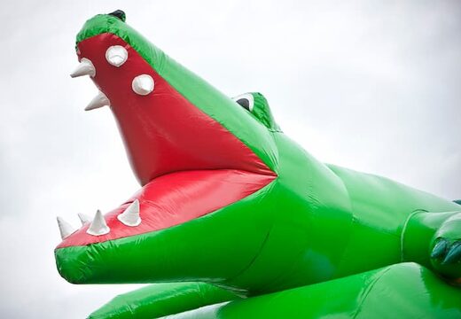 Super springkasteel overdekt kopen met vrolijke animaties in krokodil  thema voor kinderen. Bestel springkastelen online bij JB Inflatables Nederland