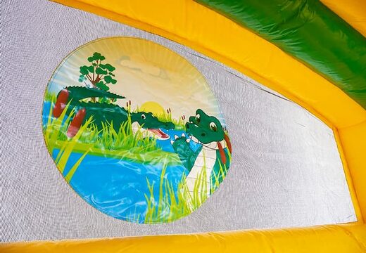 Multifunctioneel splashy bounce slide krokodil springkussen kopen bij JB Inflatables Nederland. Bestel springkussens online bij JB Inflatables Nederland